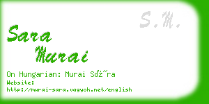 sara murai business card